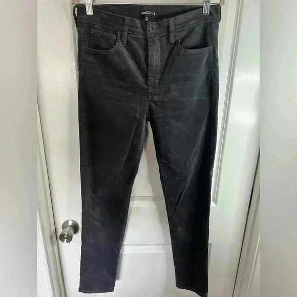 J. Crew Factory Mercantile Mid-Rise Gray Velvet Skinny Jeans - Size 29 - Picture 1 of 6